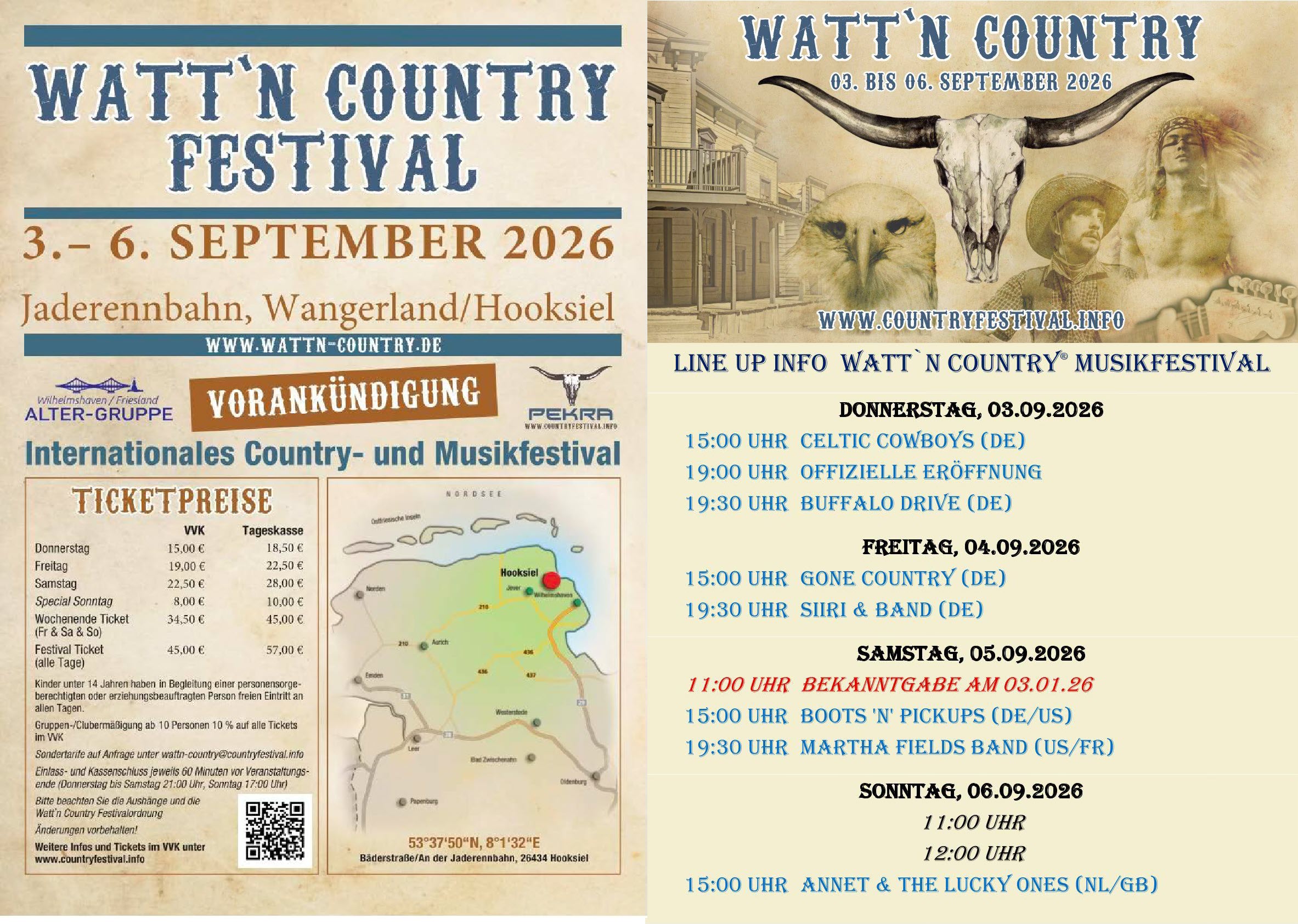 WATT`N COUNTRYยฎ Musikfestival | Wangerland DE